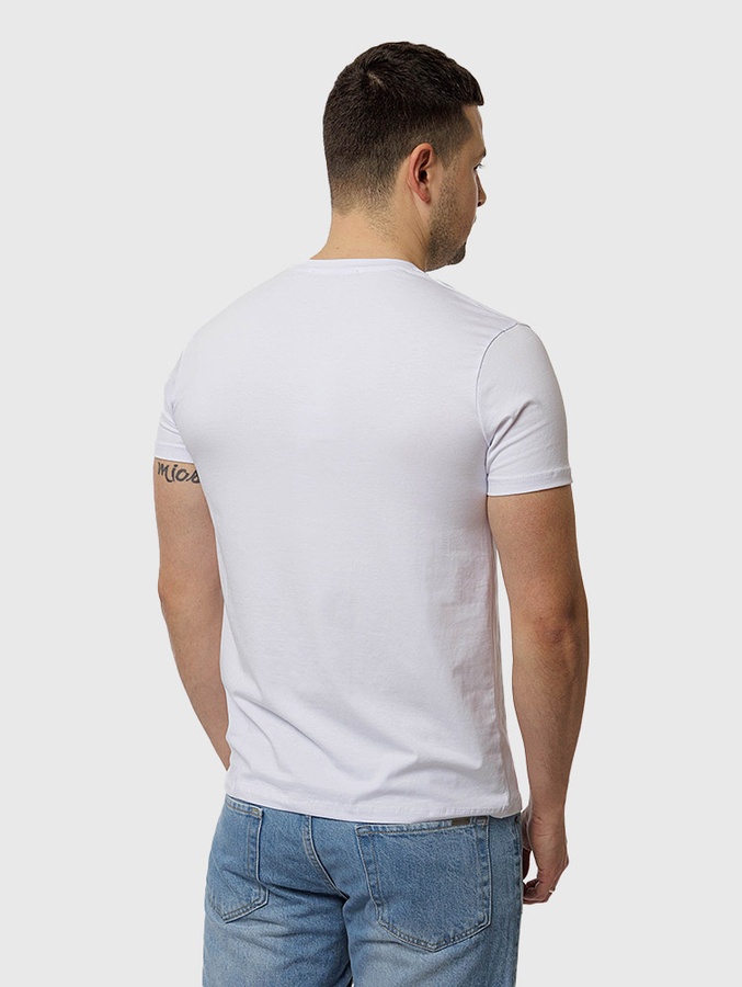 Чоловіча футболка регуляр 52 колір білий ЦБ-00216065 SKT000899908 фото