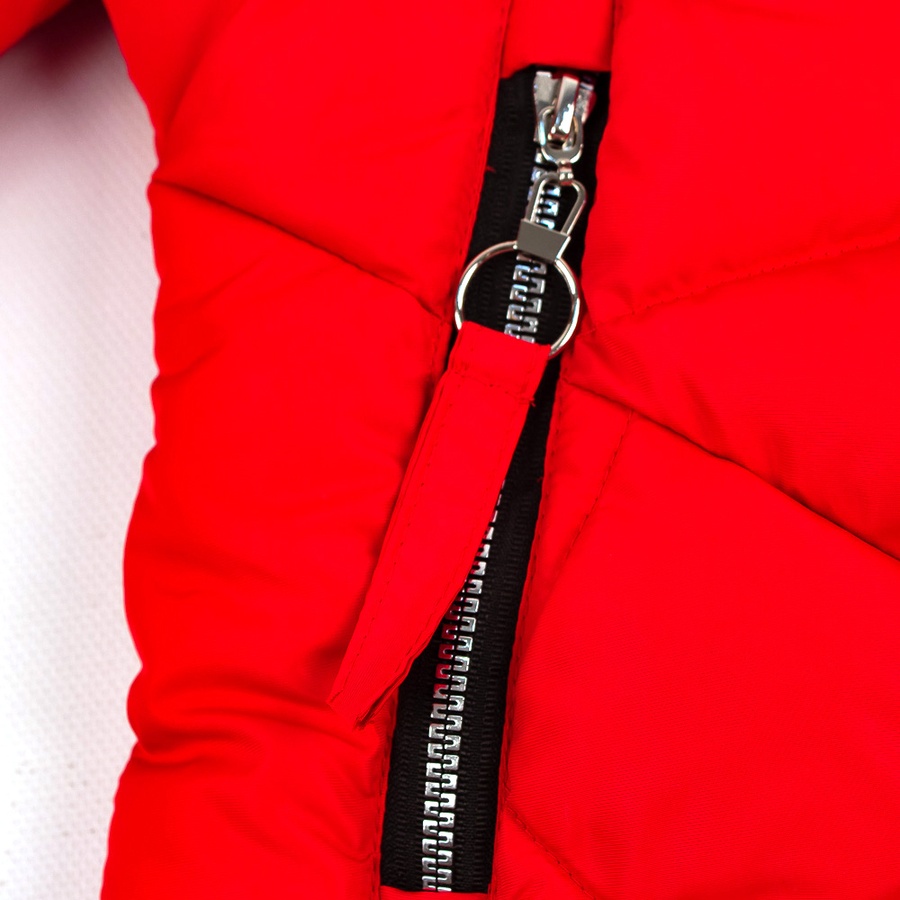Куртка длинная красная зимняя на девочку 158 цвет красный ЦБ-00141827