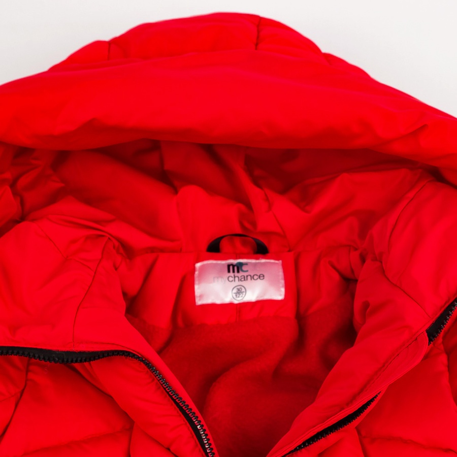 Куртка довга червона зимова, на дівчинку 158 колір червоний ЦБ-00141827