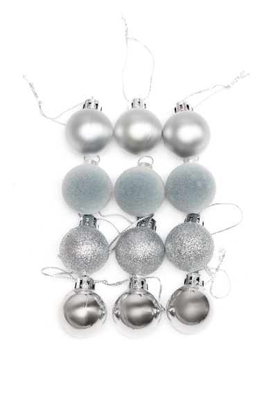 Набір кульок для ялинки колір срібний ЦБ-00238243 SKT000955814 фото