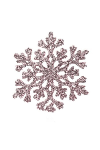Ялинкова прикраса - Сніжинка колір світло-рожевий ЦБ-00232280 SKT000938193 фото