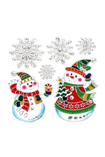 Новогодні наліпки "Друзі сніговики" колір різнокольоровий ЦБ-00207173 SKT000882464 фото