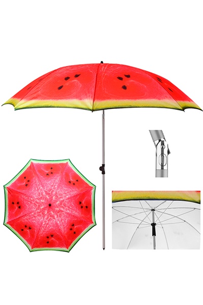 Зонтик пляжный "Арбуз" цвет разноцветный ЦБ-00225846
