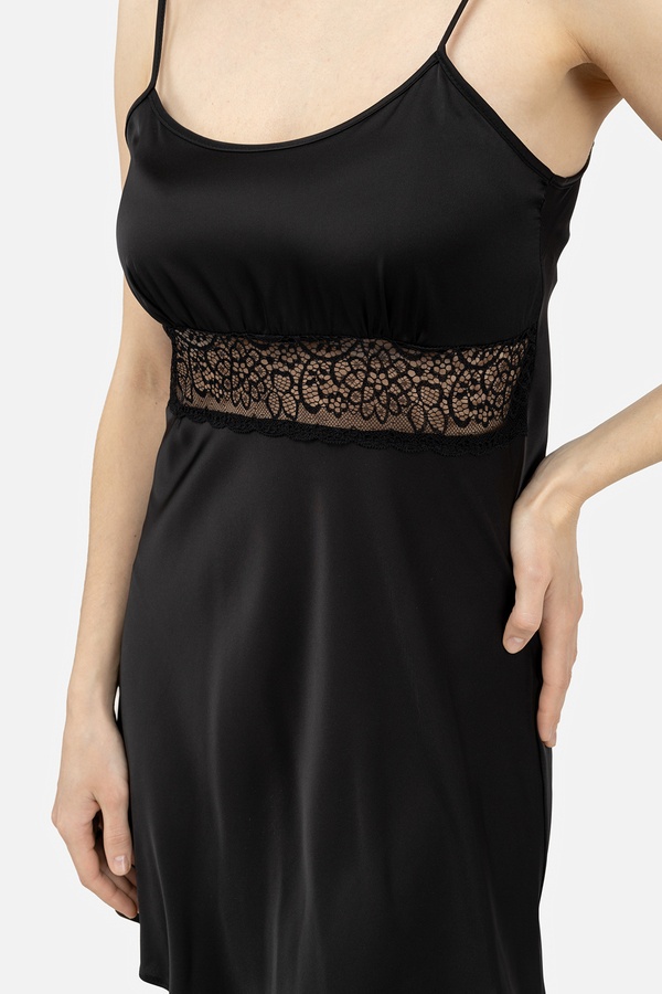 Жіноча нічна сорочка 42 колір чорний ЦБ-00244093 SKT000977759 фото