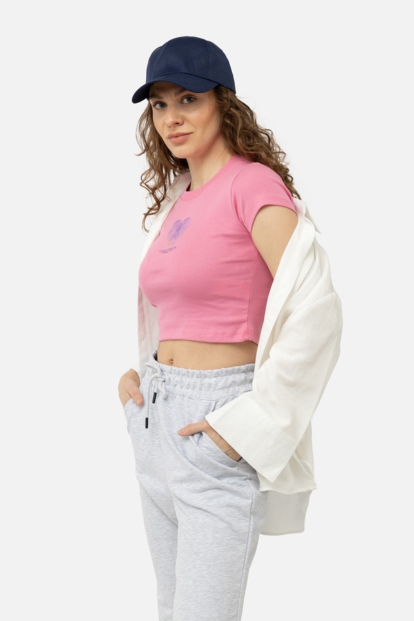 Жіноча футболка з коротким рукавом 42 колір рожевий ЦБ-00245330 SKT000981268 фото