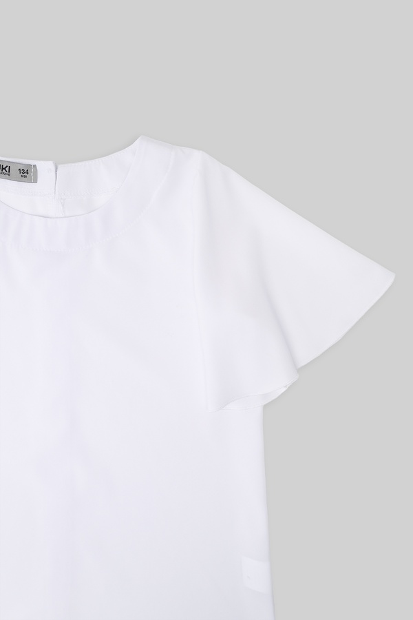 Блуза з коротким рукавом для дівчинки 134 колір білий ЦБ-00253488 SKT001002133 фото