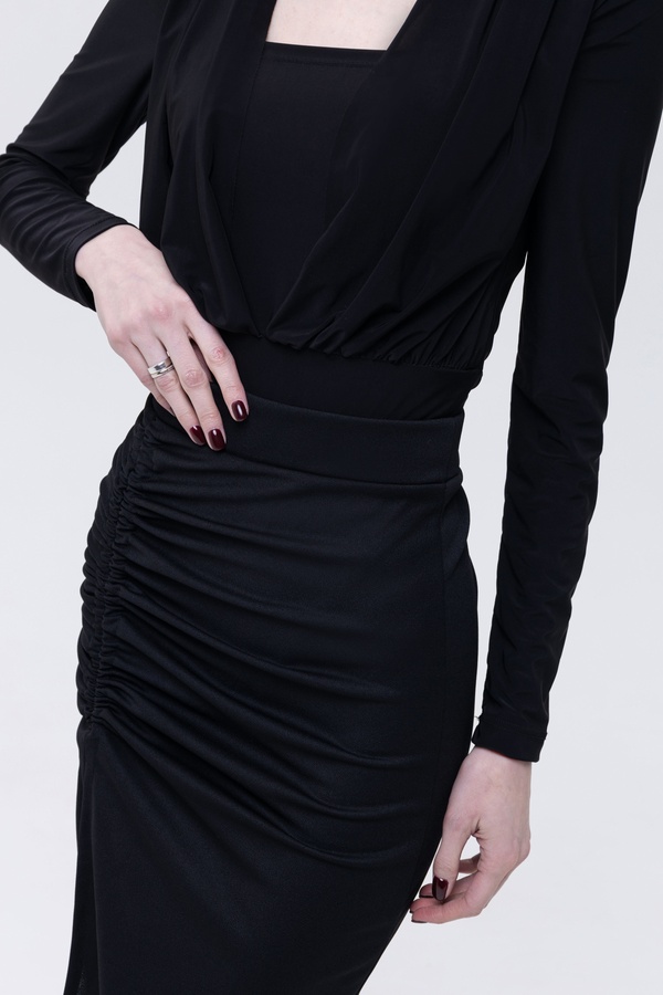 Женская юбка 42 цвет черный ЦБ-00233768 SKT000942176 фото