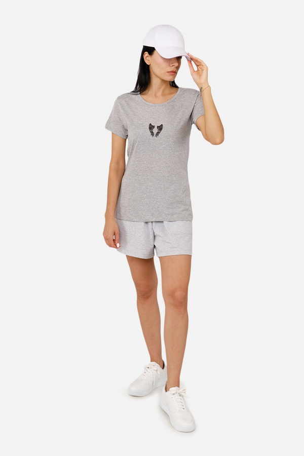 Женская футболка с коротким рукавом 40 цвет серый ЦБ-00252407