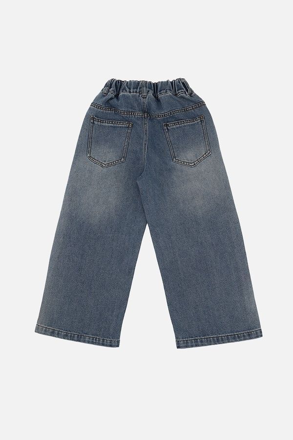 Джинси wide leg для дівчинки колір блакитний 104 ЦБ-00290304 фото