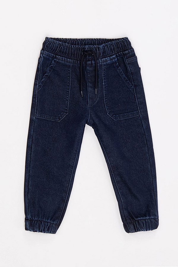 Джогери джинсові утеплені на хлопчика 134 колір темно-синій ЦБ-00181570 SKT000601986 фото