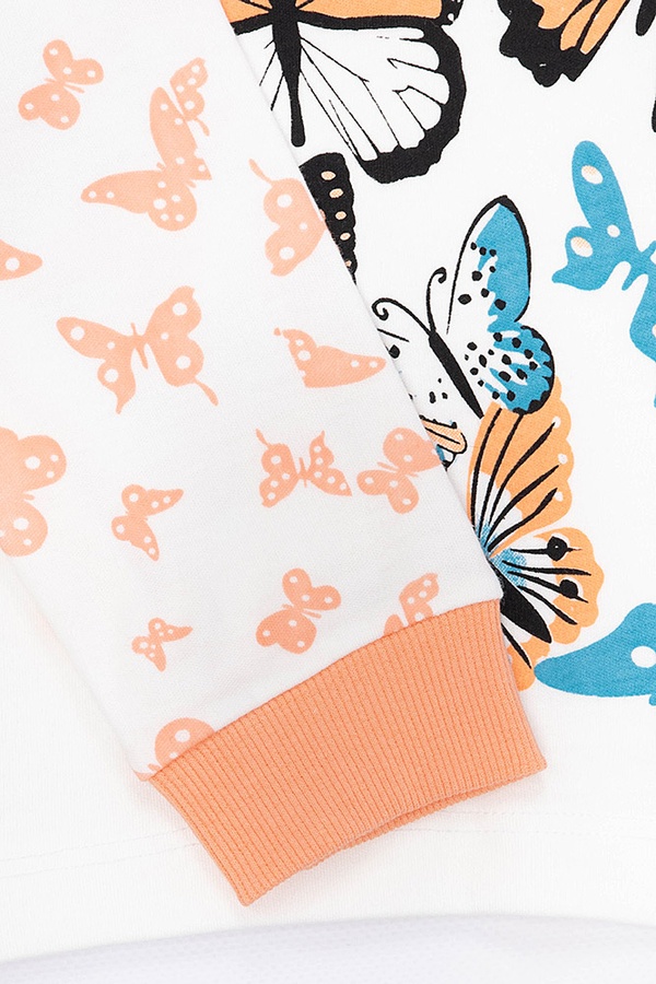 Піжама "Метелики" на дівчинку колір персиковий ЦБ-00178532 SKT000594610 фото