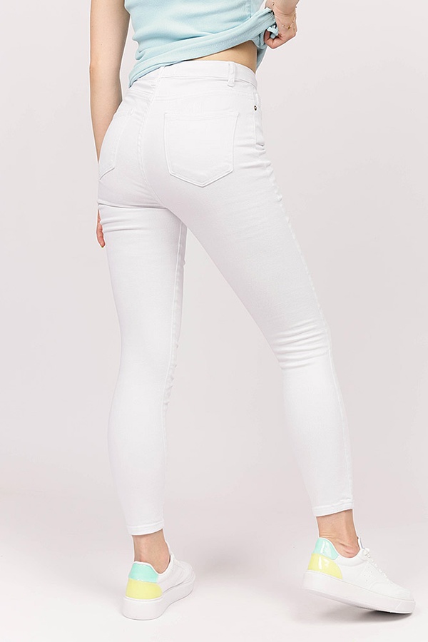 Жіночі джинси 52 колір білий ЦБ-00194624 SKT000854851 фото