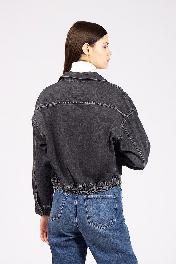Куртка джинсова жіноча 42 колір чорний ЦБ-00162210 SKT000550329 фото