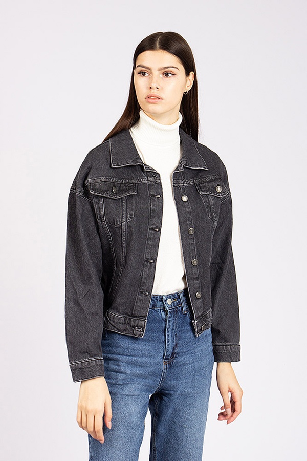 Куртка женская джинсовая 42 цвет черный ЦБ-00162210 SKT000550329 фото