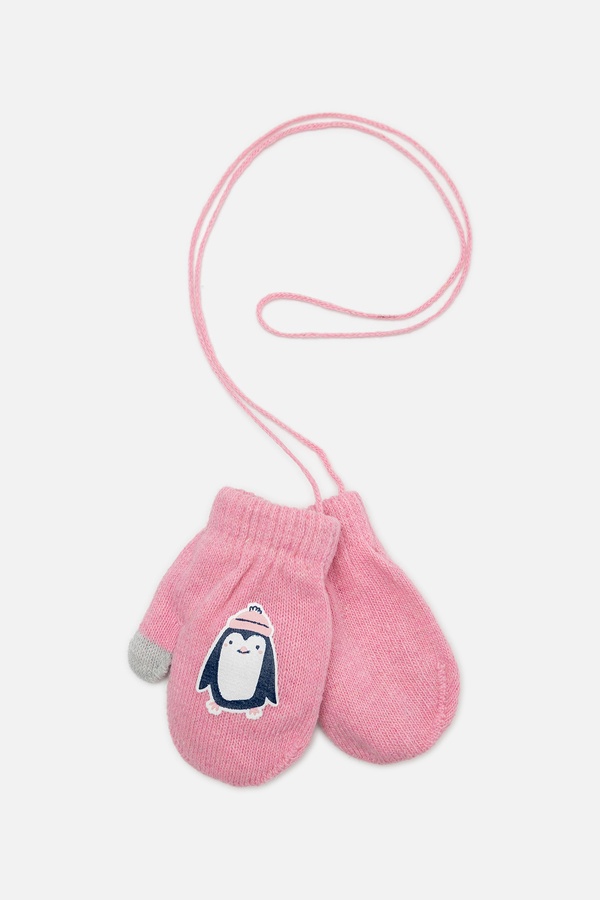 Перчатки для девочки 2 цвет розовый ЦБ-00230668 SKT000935364 фото