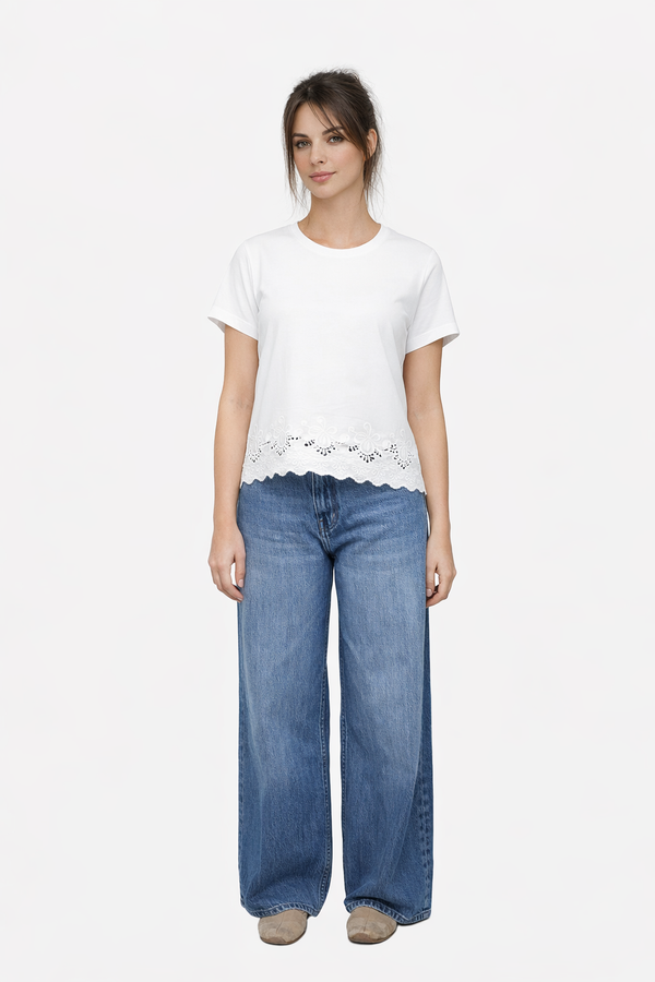 Джинсы wide leg женские цвет голубой 42 ЦБ-00290489 фото