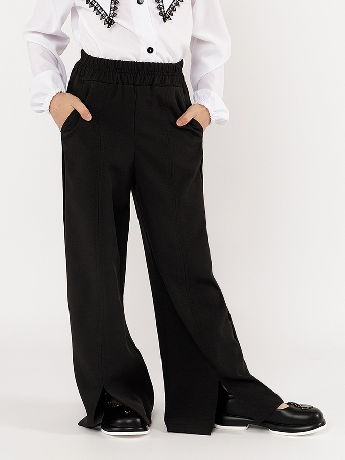 Штани для дівчинки 128 колір чорний ЦБ-00221688 SKT000913432 фото