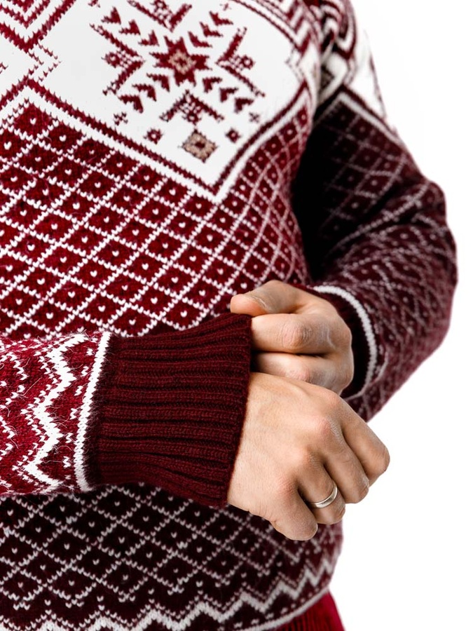 Мужской свитер 52 цвет бордовый ЦБ-00233268 SKT000941125 фото