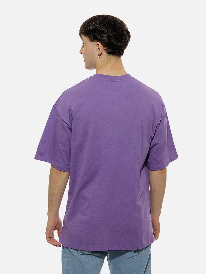 Чоловіча футболка з принтом 44 колір фіолетовий ЦБ-00213824 SKT000894716 фото