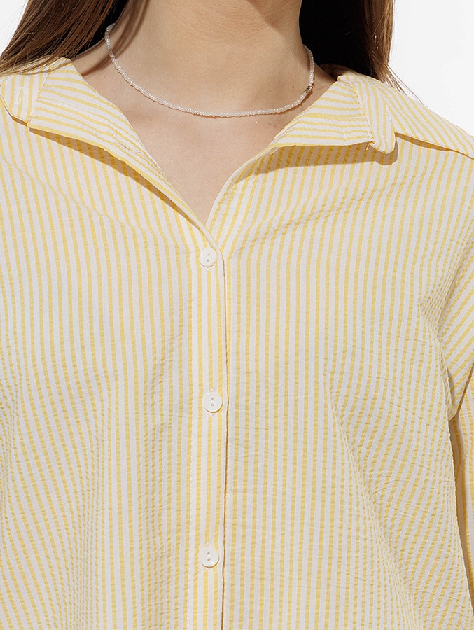 Жіноча сорочка регуляр 46 колір жовтий ЦБ-00219064 SKT000906176 фото