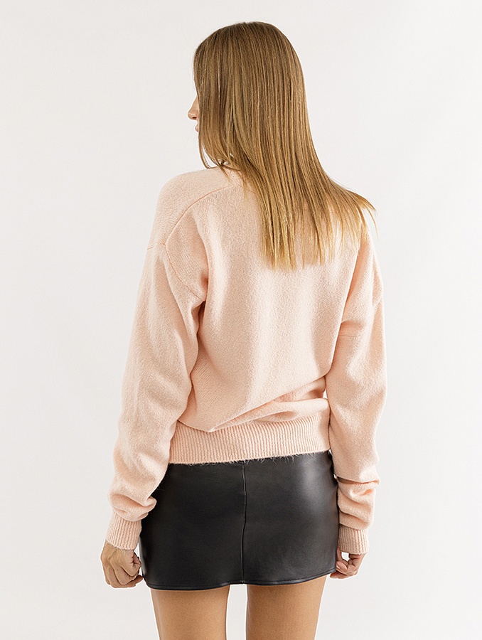 Жіночий пуловер 46 колір персиковий ЦБ-00224588 SKT000920432 фото