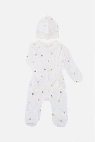 Костюм ясли для новорождённого мальчика цвет молочный 62 ЦБ-00295380 фото