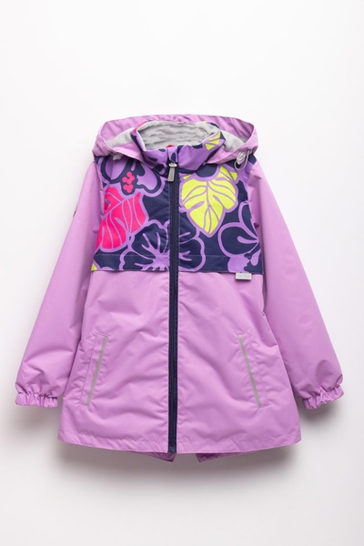 Куртка короткая на девочку 128 цвет фиолетовый ЦБ-00151331