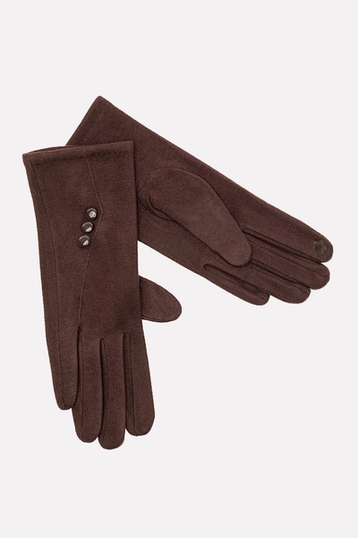 Жіночі рукавички 8.5 колір коричневий ЦБ-00197555 SKT000862027 фото