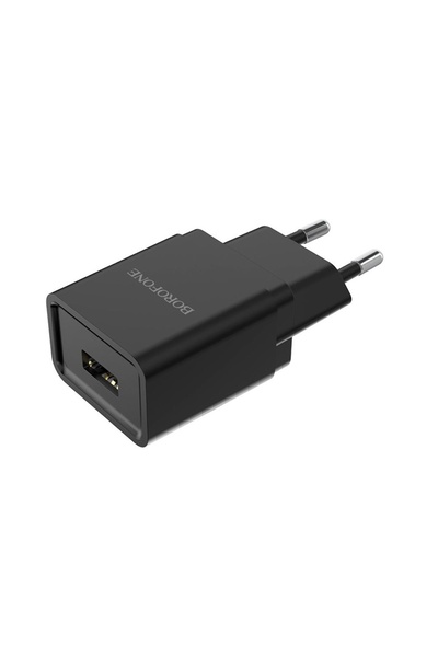 Зарядний пристрій Borofone BA19A 1 USB 1A колір чорний ЦБ-00204684 SKT000876746 фото