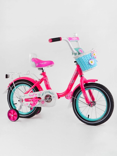 Велосипед 12" дюймів 2-х колісний SOFIA-N12-1 колір рожевий ЦБ-00218347 SKT000904322 фото