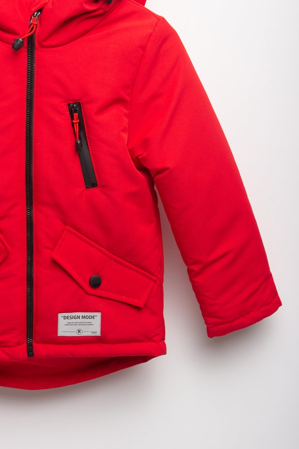 Куртка коротка на хлопчика 152 колір червоний ЦБ-00153022 SKT000522621 фото