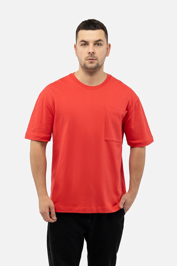 Чоловіча футболка 44 колір червоний ЦБ-00241587 SKT000961974 фото