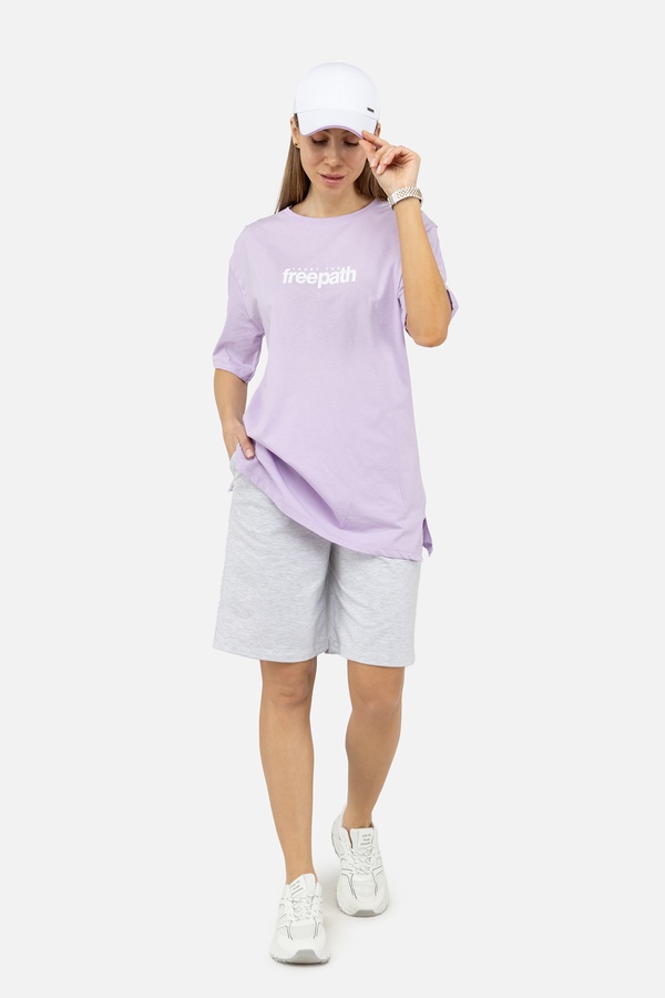Жіноча футболка з коротким рукавом 44 колір бузковий ЦБ-00246954 SKT000985761 фото