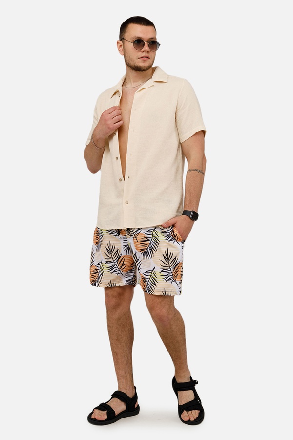 Чоловічі пляжні шорти 44 колір білий ЦБ-00250600 SKT000993718 фото