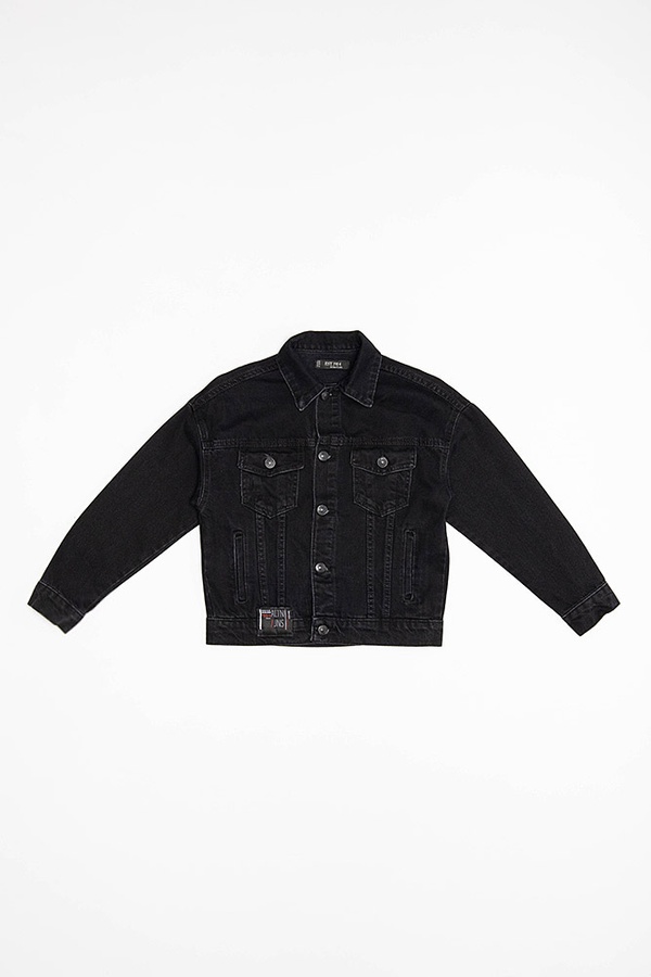 Джинсовая куртка на мальчика 140 цвет черный ЦБ-00183144 SKT000606015 фото