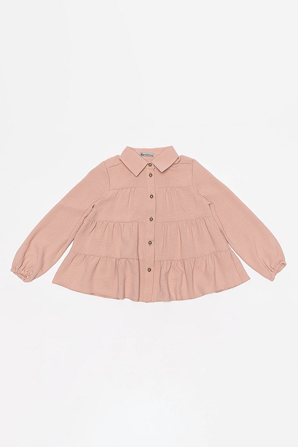 Блуза для дівчинки 116 колір пудровий ЦБ-00162575 SKT000551496 фото