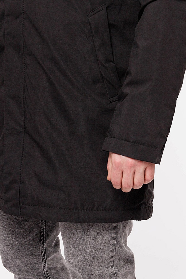 Куртка довга чоловіча 42 колір чорний ЦБ-00207116 SKT000882356 фото