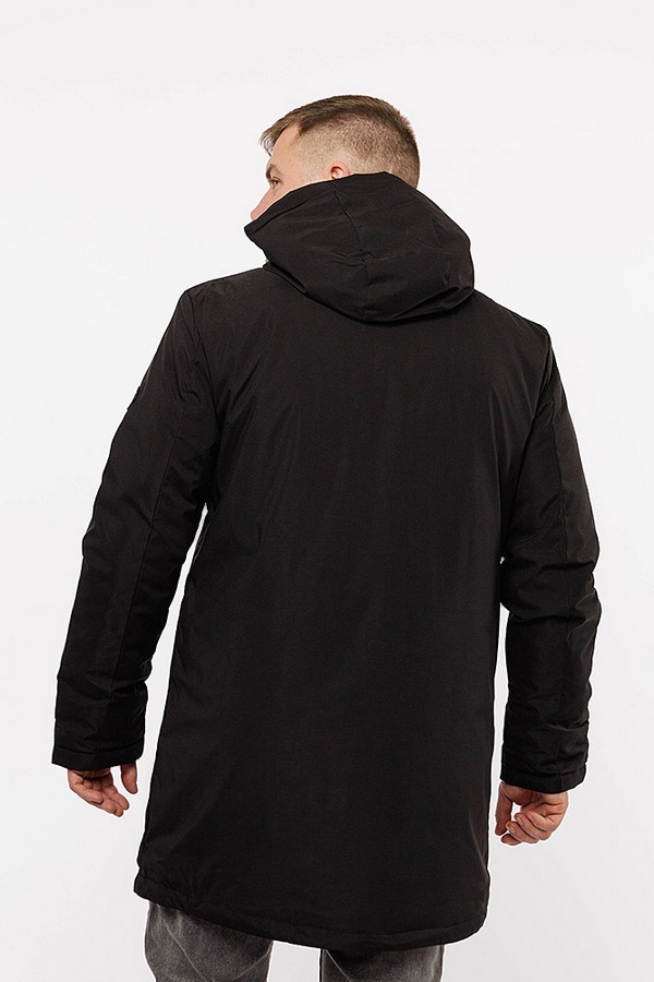 Куртка довга чоловіча 42 колір чорний ЦБ-00207116 SKT000882356 фото