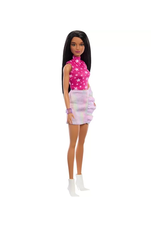 Кукла Barbie "Модница" в розовом топе со звездным принтом цвет разноцветный ЦБ-00250283 SKT000992849 фото