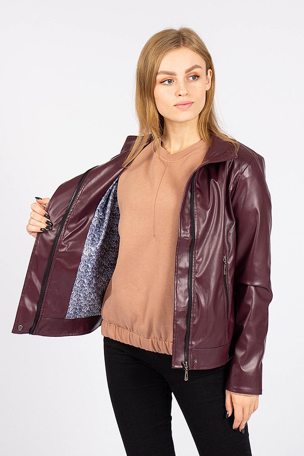 Куртка жіноча 42 колір бордовий ЦБ-00175618 SKT000586933 фото