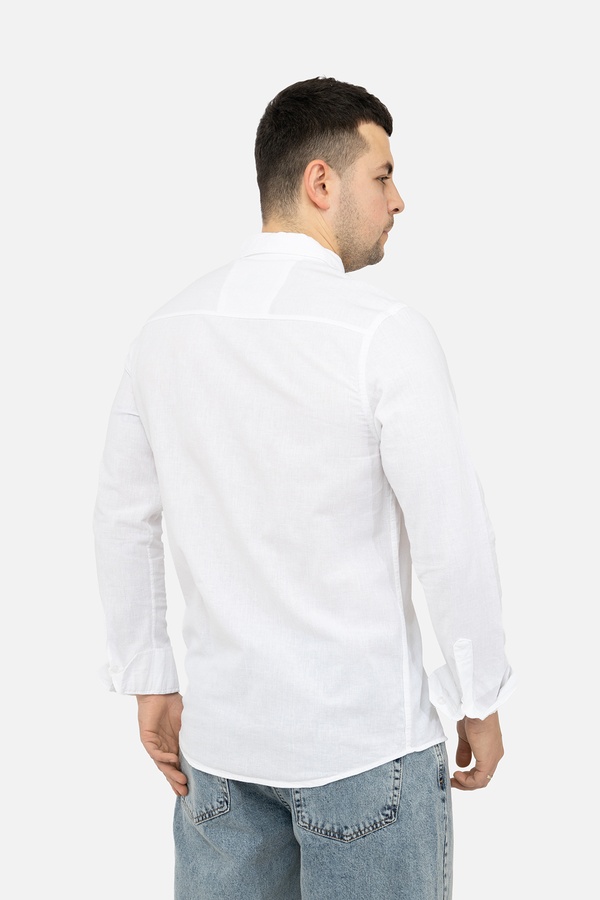 Чоловіча сорочка з довгим рукавом 44 колір білий ЦБ-00244801 SKT000979892 фото