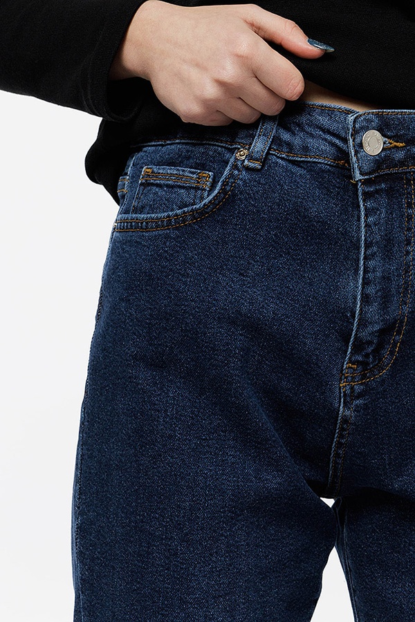 Жіночі джинси 38 колір темно-синій ЦБ-00208075 SKT000884019 фото