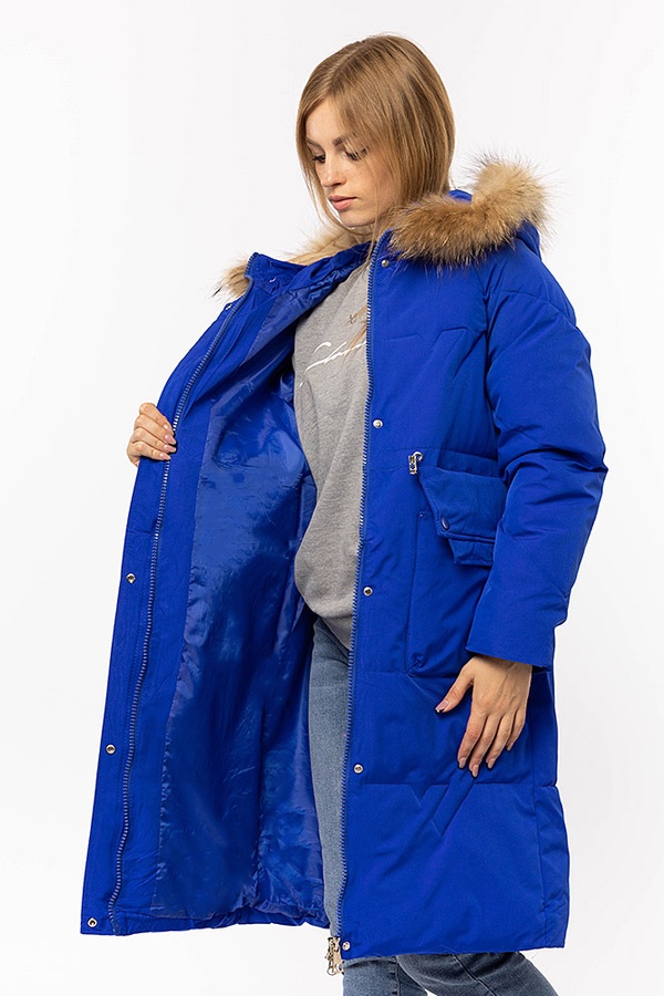 Жіноча куртка 44 колір синій ЦБ-00197230 SKT000860754 фото