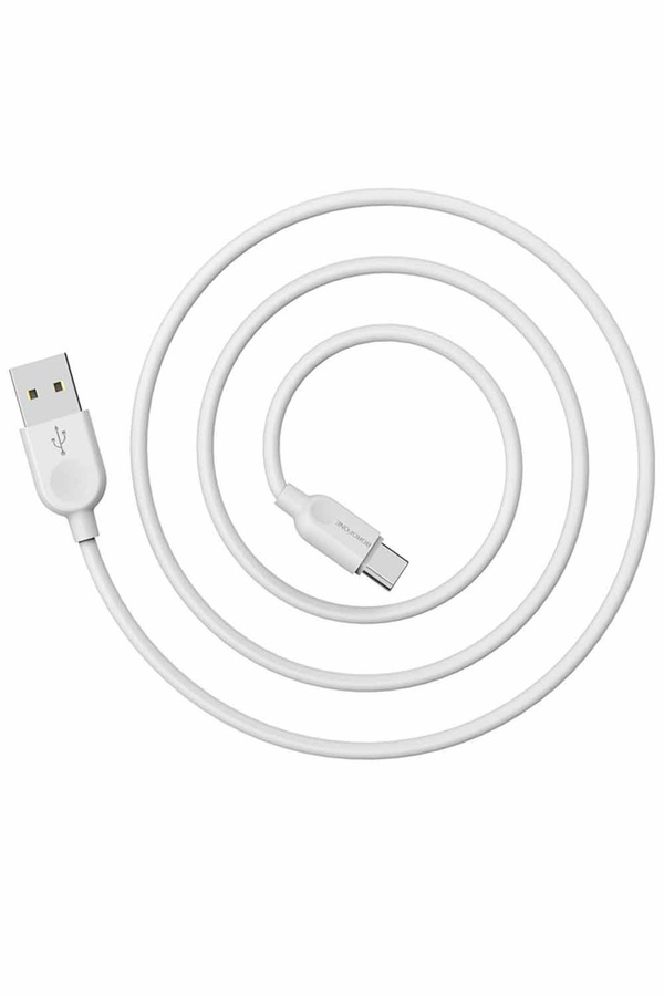 USB кабель Borofone BX14 Type-C 1m цвет белый ЦБ-00196942 SKT000860226 фото