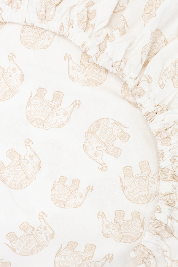 Комплект дитячої постільної білизни "Слоненя" колір бежевий ЦБ-00224188 SKT000919305 фото