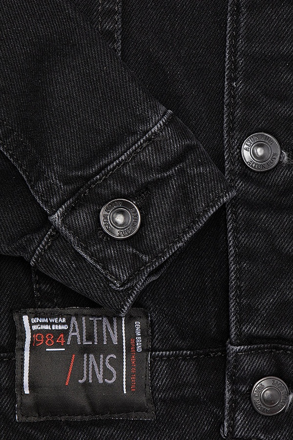 Джинсовая куртка на мальчика 140 цвет черный ЦБ-00183144 SKT000606015 фото