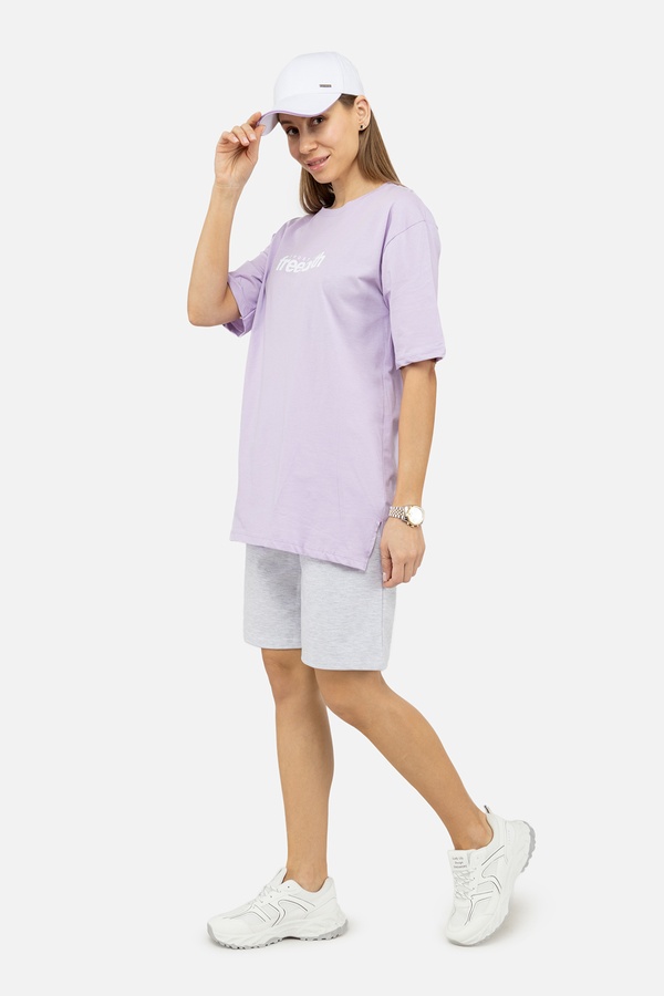 Жіноча футболка з коротким рукавом 44 колір бузковий ЦБ-00246954 SKT000985761 фото
