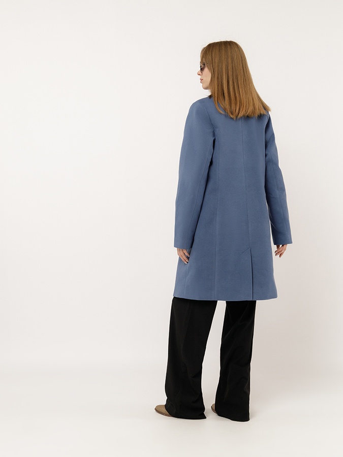 Женское пальто 44 цвет голубой ЦБ-00230016 SKT000933646 фото