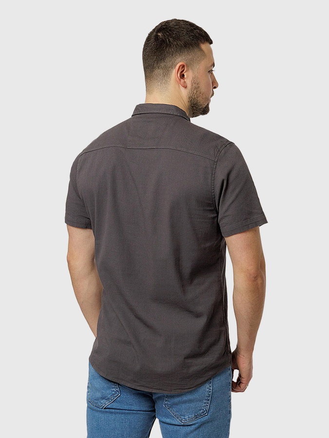 Мужская рубашка с коротким рукавом 46 цвет графитовый ЦБ-00218780 SKT000905270 фото