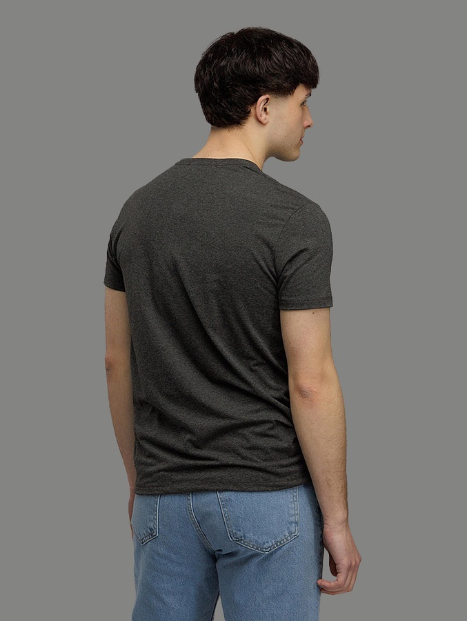 Чоловіча футболка регуляр 52 колір темно-сірий ЦБ-00216039 SKT000899778 фото